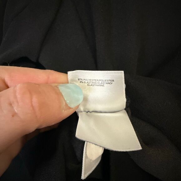 Anne Klein Black 3/4 Sleeve Blazer Gold Snap Buckle Size M - Picture 5 of 5